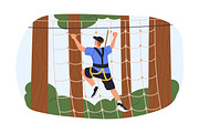 People climbing in rope park set, a Sport Illustration by Good Studio (Thumbnail 24 of 25)