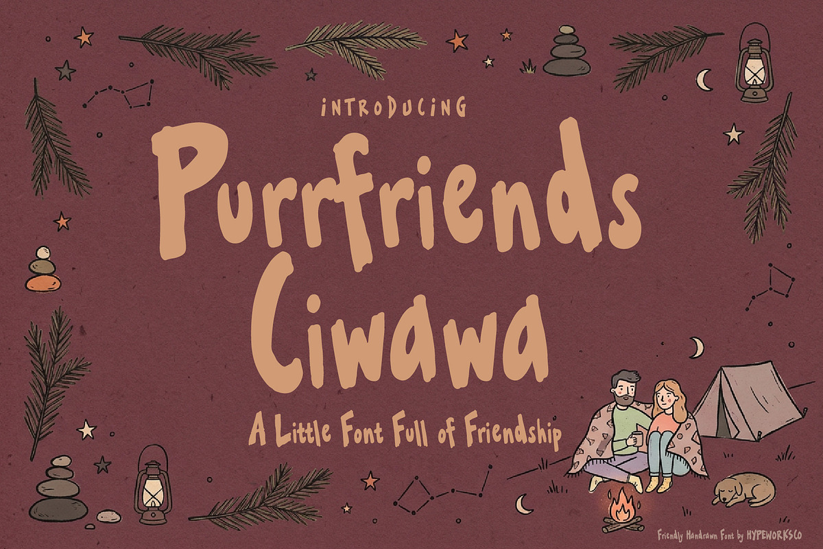 Purrfriends Ciwawa - Friendship type, a Sans Serif Font by HypeWorksCo (Photo 1 of 15)