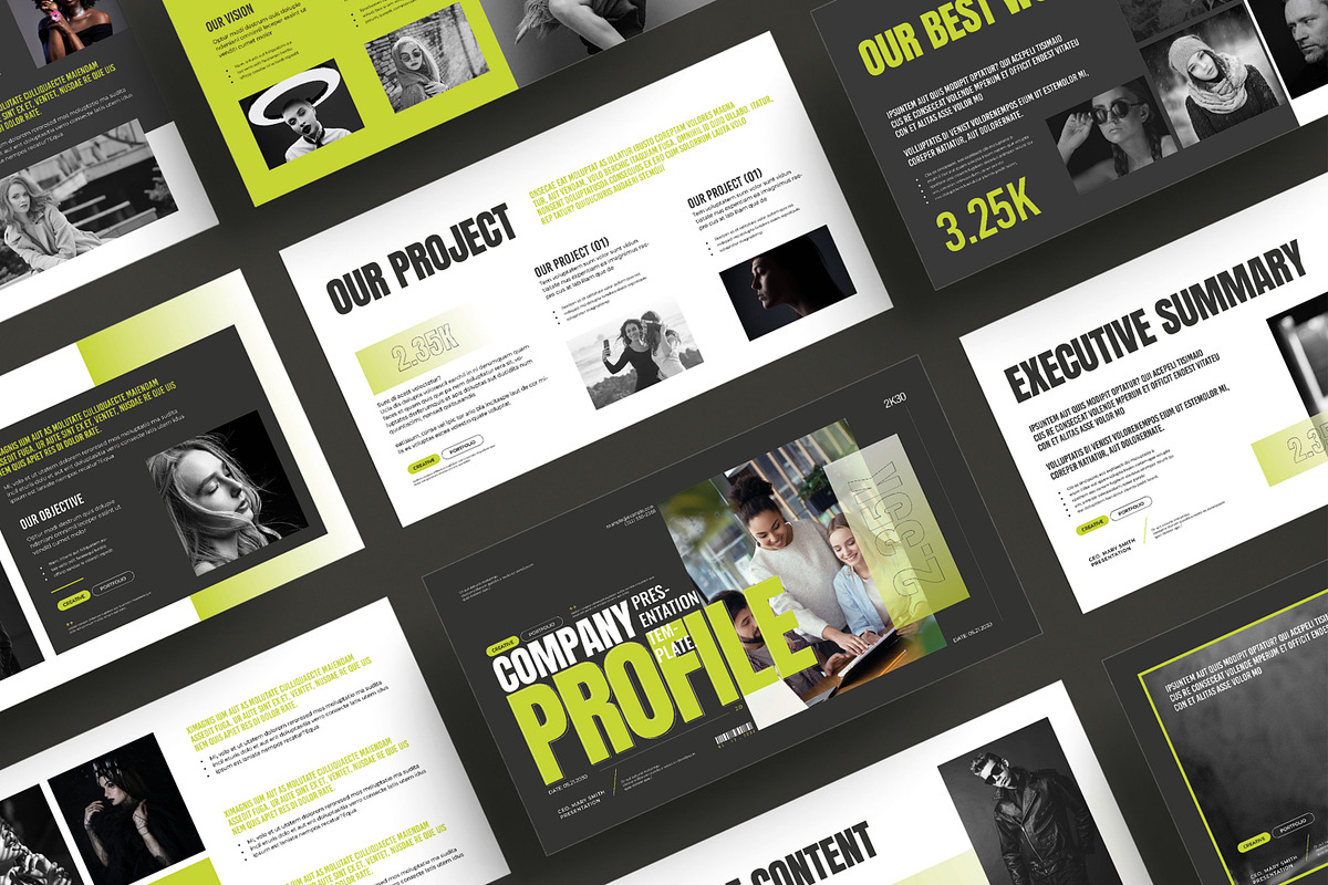 Company Profile Presentation Design, a Presentation Template by MightyDesign (Photo 1 of 8)