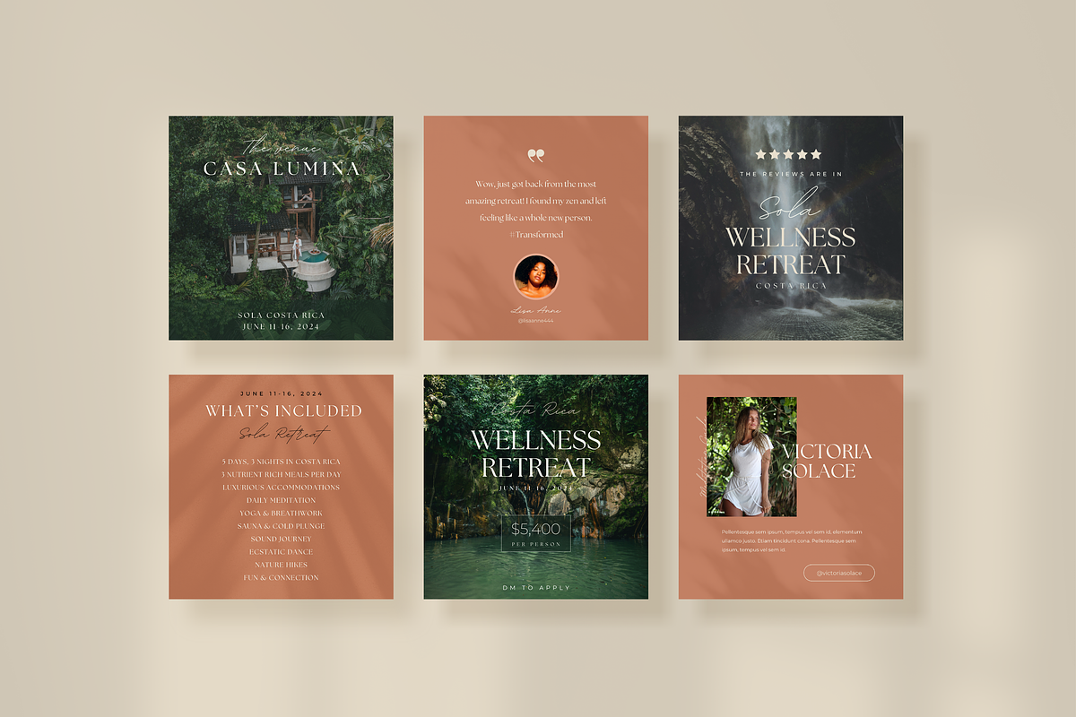 Retreat Social Media Templates, a Social Media Template by S K Y B O X (Photo 6 of 10)