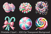 Pastel Christmas Cookies & Candy PNG, an Illustration by RobertsArt (Thumbnail 3 of 5)