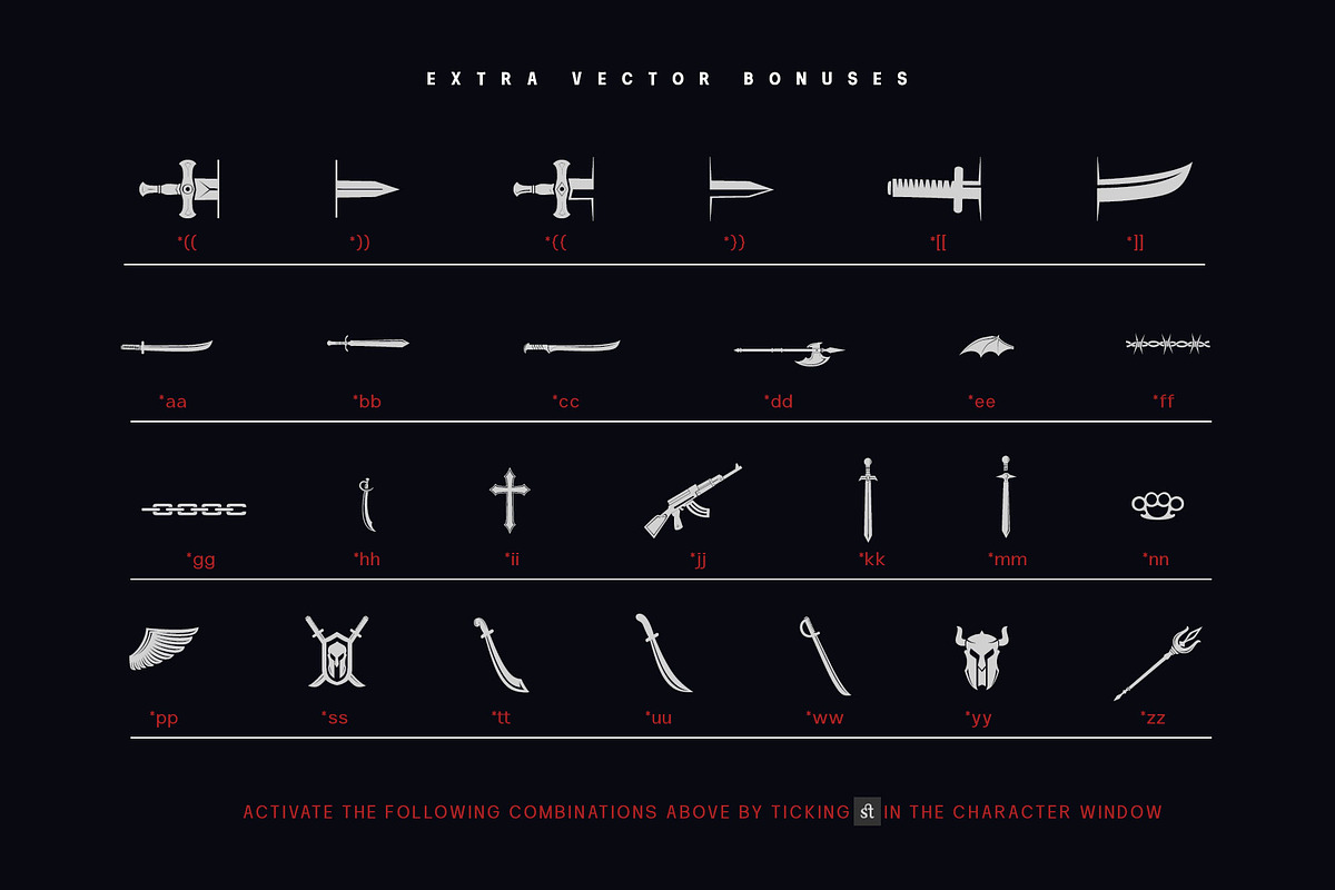 Bat Knight Typeface, a Font by alit design (Photo 15 of 19)