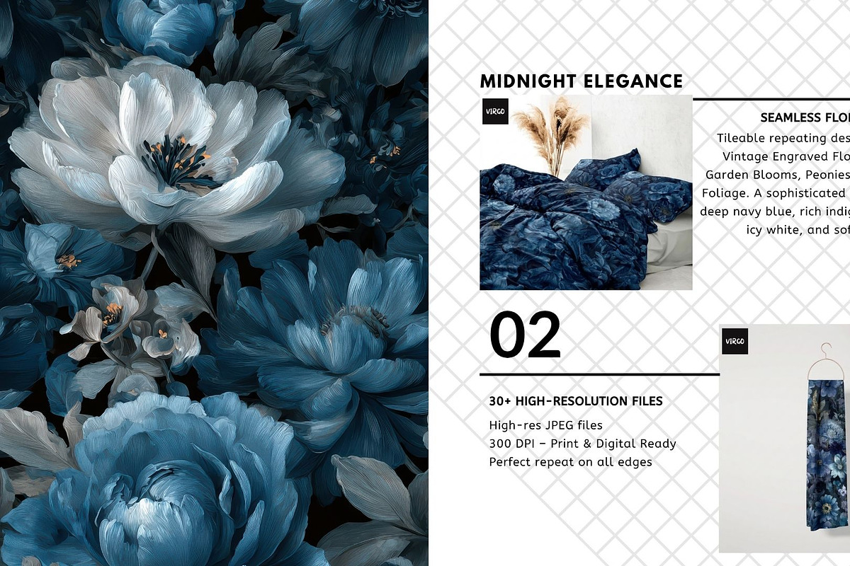 30+ Midnight Garden Bundle, a Decorative Illustration by Virgo Studio (Photo 3 of 6)