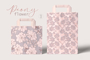 Peony flower pattern, a Pattern Graphic by Polanika (Thumbnail 2 of 12)