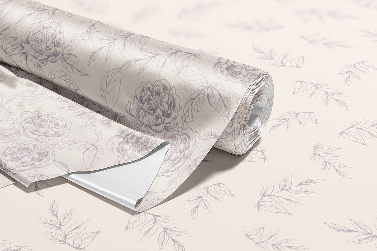 Sketched Peonies, a Pattern Graphic by MalyskaStudio (Photo 11 of 16)