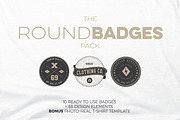 The ROUND BADGE pack, a Branding & Logo Template by PrePress Toolkit (Thumbnail 1 of 4)