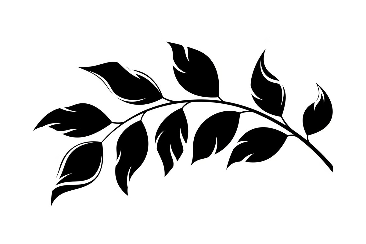 Botanical Leaf Silhouette Bundle, an Illustration by yasushie (Photo 42 of 51)