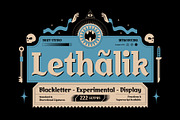 Lethalik – Blackletter Experimental, a Slab Serif Font by Drizy (Thumbnail 6 of 10)