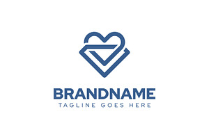 Diamond Love Simple Logo, a Branding & Logo Template by Pray Art Design Studio