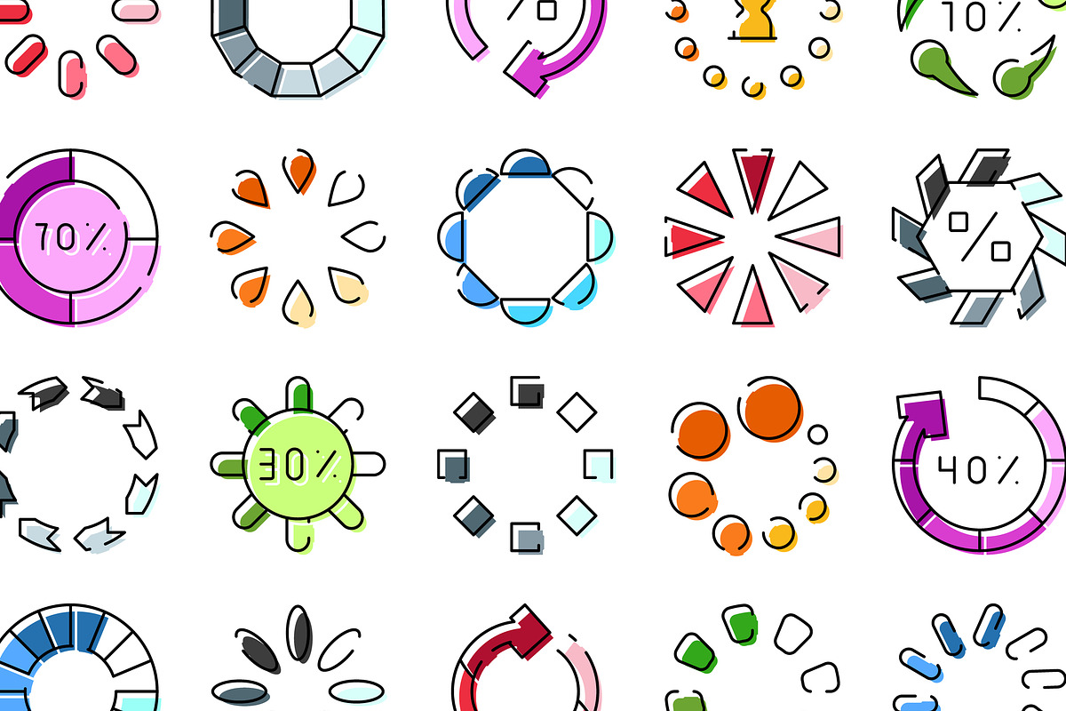 Loading bars and progress icons, an Object Graphic by pikepicture (Photo 3 of 3)