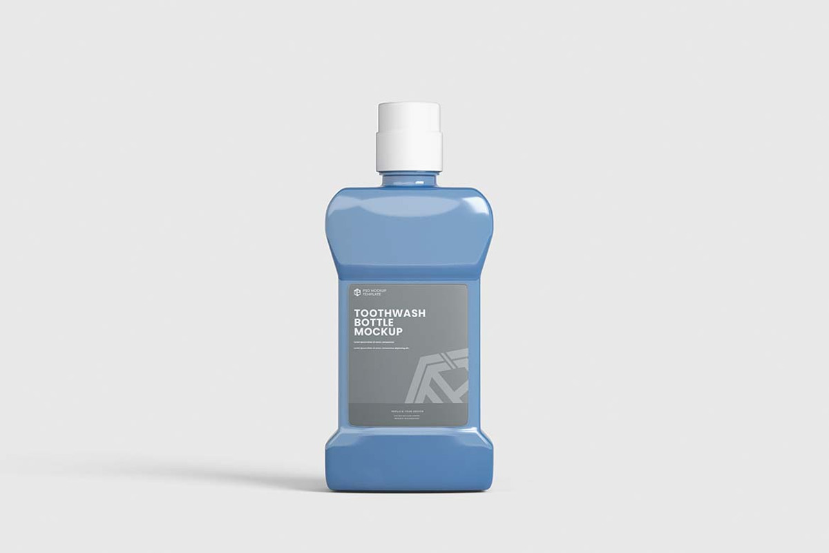 Mouthwash bottle mockup, a Packaging Mockup by tiyasprabawa (Photo 2 of 5)