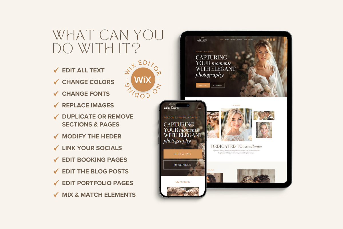 Wedding Photography Wix Template, a Wix Template by vectorocean (Photo 6 of 11)
