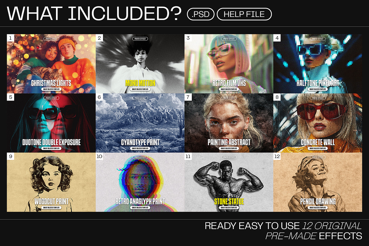 12 Photo Effect Templates, a Brushes & More by iDoodle Studio (Photo 2 of 6)