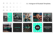 Health & Fitness Social Media Kit, a Social Media Template by TheSwissDesignCo (Thumbnail 2 of 6)