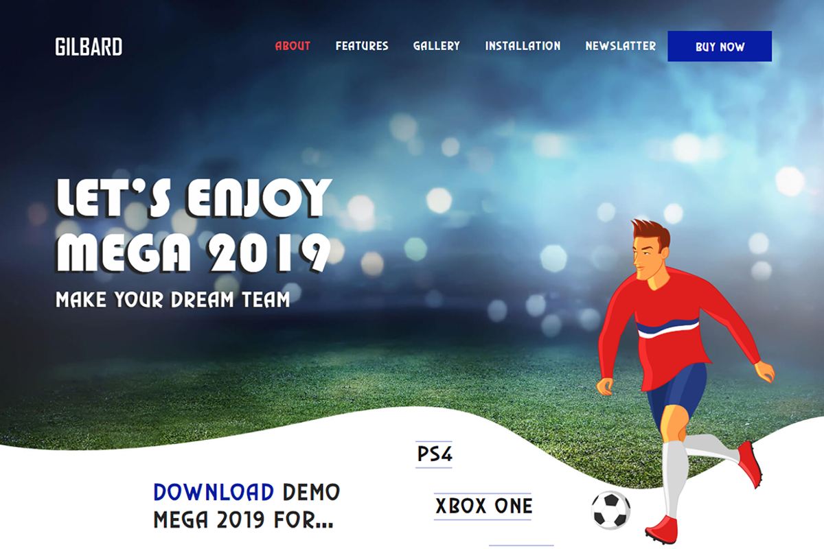 Gaming Website Template - Gilbard