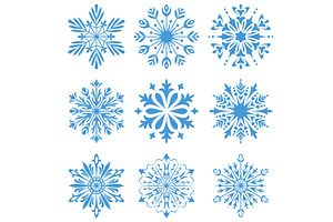 Snowflakes icon collection, an Outline Icon by RODINA