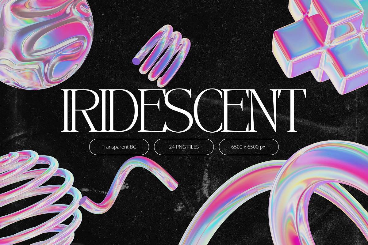 3D Iridescent Shapes, an Object Graphic by Design Studio (Photo 1 of 4)