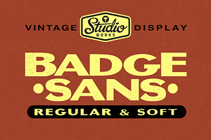 Badge Sans Vintage Display