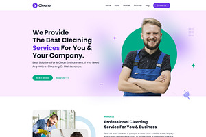 Cleaning Service Landing Page Design