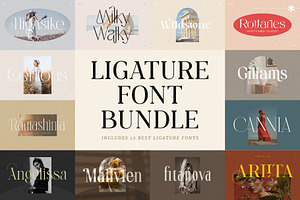 Ligature Font BUNDLE Vol. 3