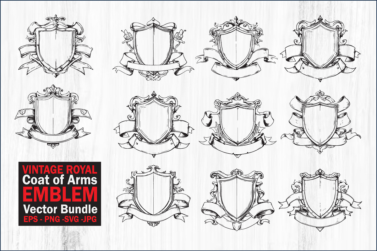 Vintage Royal Coat of Arms Emblem, a Graphic by hafijul (Photo 1 of 11)