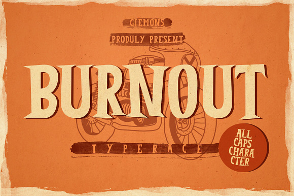 Burnout Font preview 7