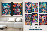 TRIPPY Gallery Wall Art Posters, a Background Graphic by NadiaTheronArt (Thumbnail 1 of 4)