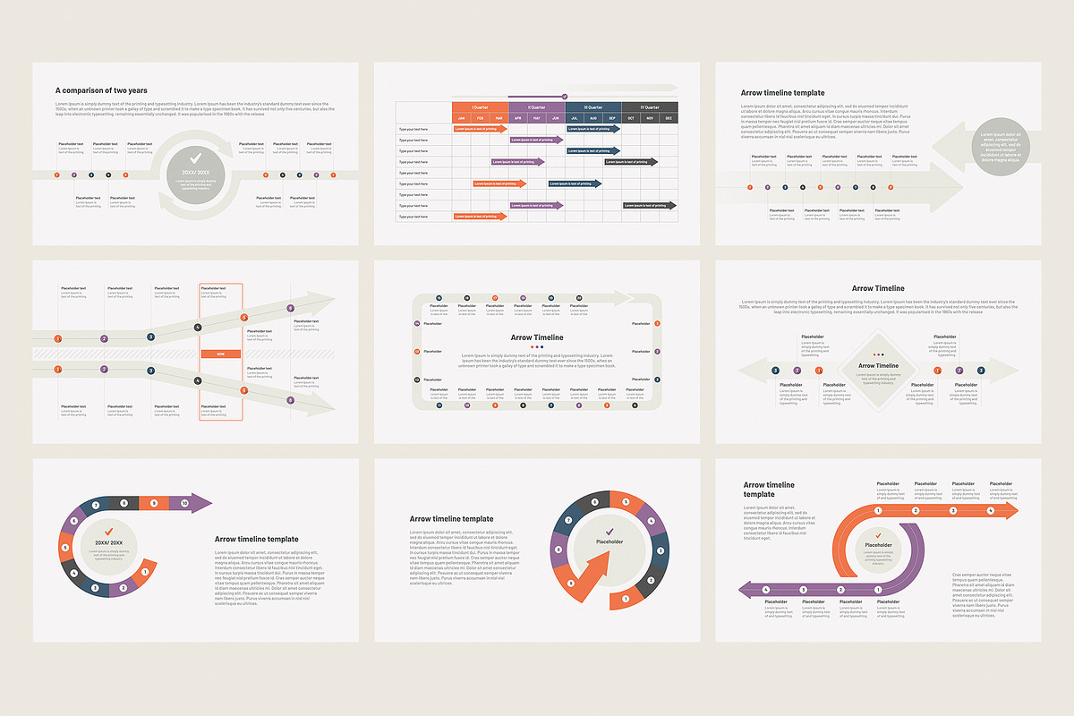 Timeline Arrow Templates PowerPoint, a Presentation Template by HiSlide.io (Photo 4 of 5)