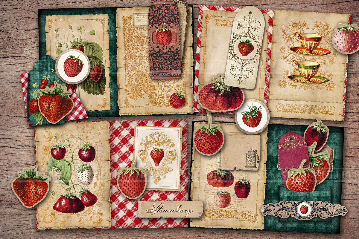 Strawberry Scrapbooking Kit, a Food Illustration by Secret Helper (Photo 3 of 8)