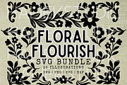 55 Floral Flourish SVG Illustrations, a Decorative Illustration by HalieKStudio (Thumbnail 1 of 9)