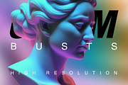 70 PNG Busts - Iridescent & Glossy, an Object Graphic by Graphicdome (Thumbnail 2 of 11)