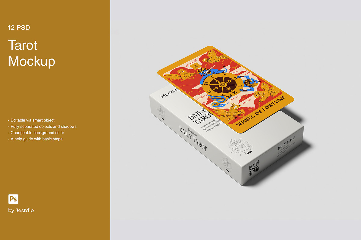 Tarot Mockup, a Product Mockup by Jestdio (Photo 1 of 17)