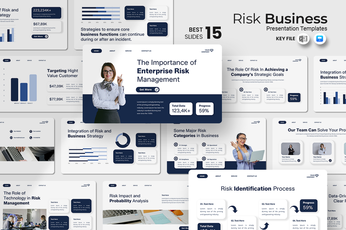 Risk Business - Keynote Template, a Presentation Template by Iqsiart Studio (Photo 1 of 3)