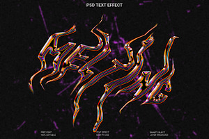 Futuristic 3D Iridescent Text Effect, a Layer Style Add-On by Imamul001