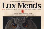 Lux Mentis - Serif Font Family, a Serif Font by Artistic & Unique (Thumbnail 1 of 15)