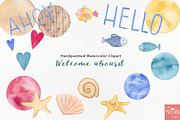 Welcome aboard watercolor graphics, a Graphic by LittleAcornGraphics (Thumbnail 4 of 11)