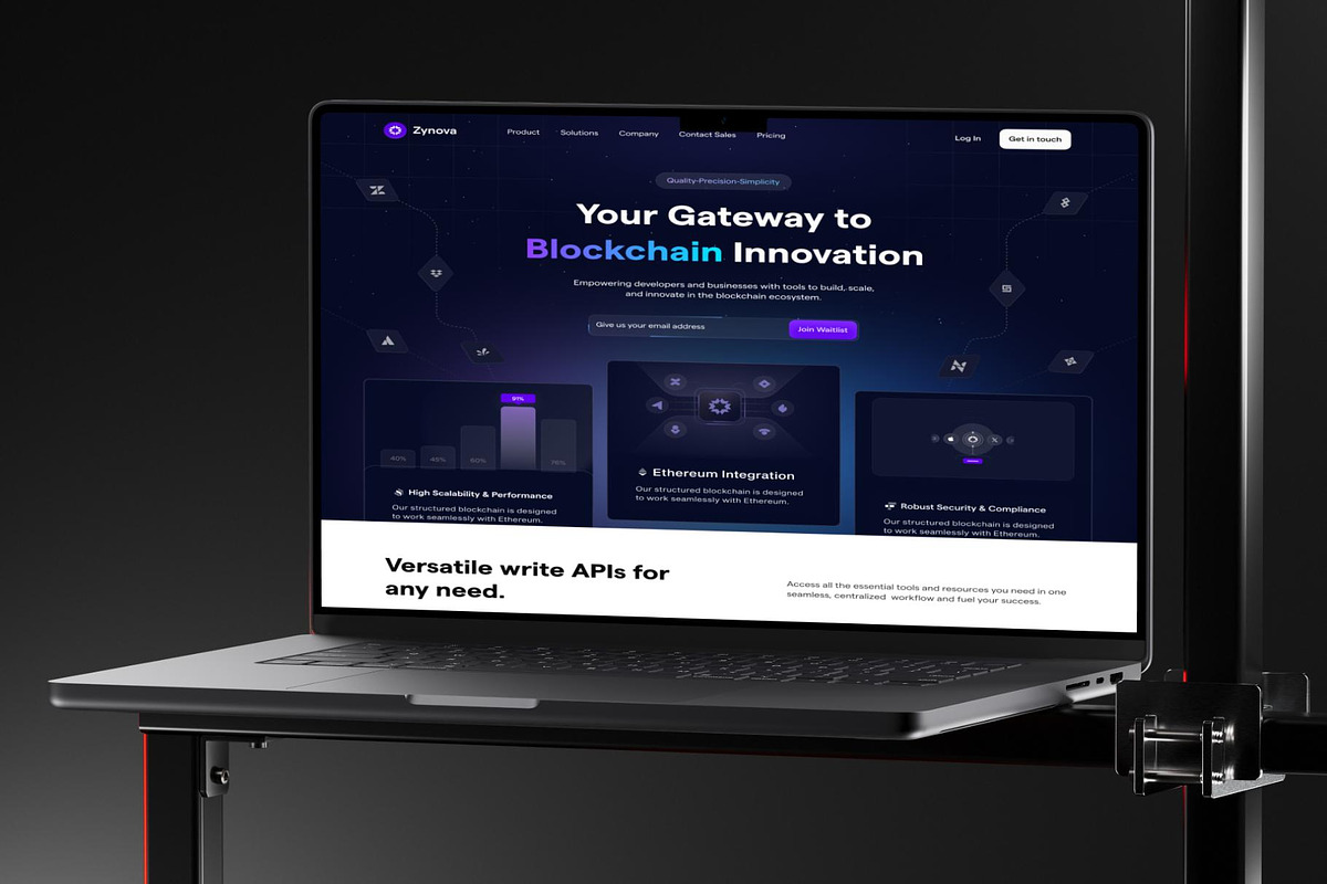 Zynova - Web3 SaaS Web Template UI, an UI Kit Template by Lumina_ui_ux202 (Photo 6 of 7)
