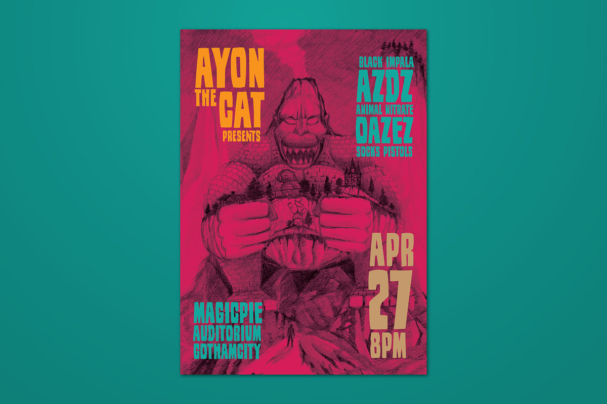 Hand Drawn Gorilla Temple Flyer, a Flyer Template by ashenterprise (Photo 1 of 3)