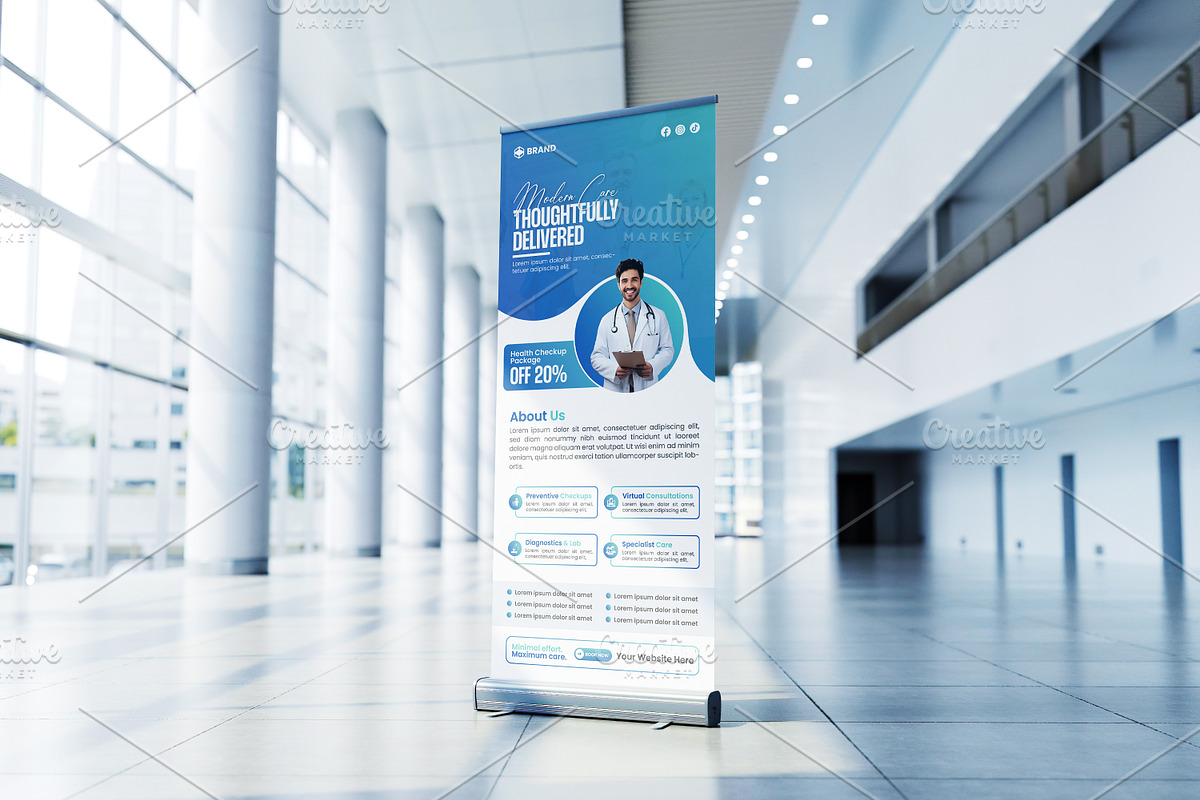 Healthcare Roll-Up Banner Template preview 4