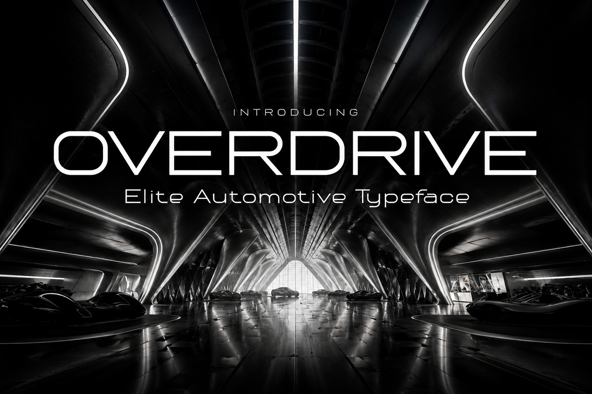Overdrive - Elite Automotive Font, a Sans Serif Font by HipFonts (Photo 1 of 9)