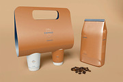 Coffee Beans With Cup and Bag Mockup, an Advertising Mockup by skybluecreative (Thumbnail 2 of 2)