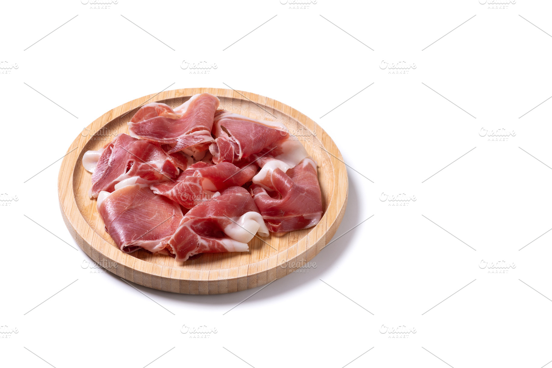 Spanish serrano ham slices, a Food & Drink Photo by etorres69