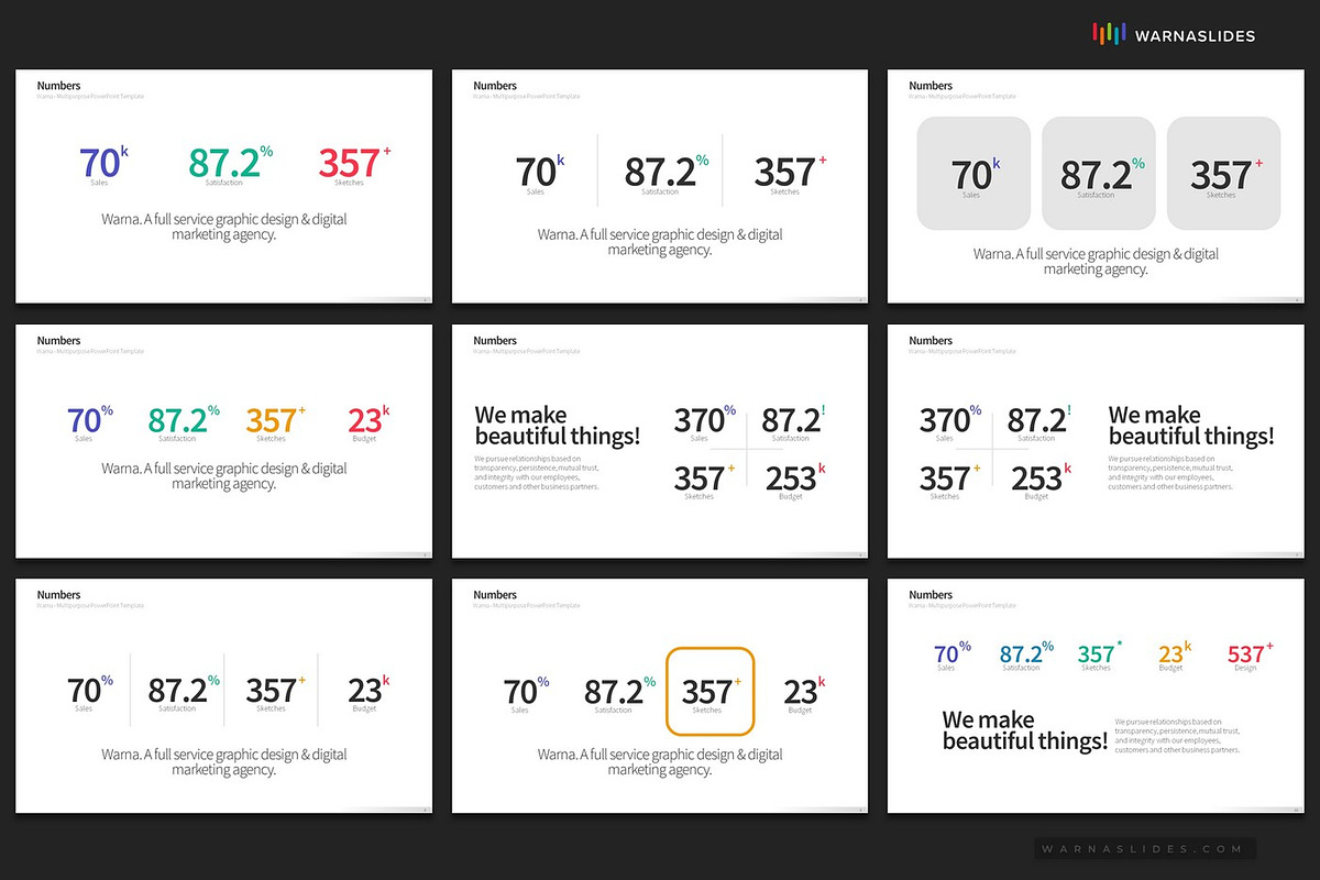 Numbers & Data PowerPoint Templates