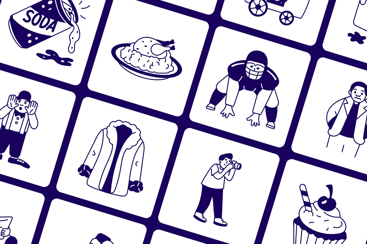 Animated New York Vector Drawing Set, an Outline Icon by Vectors Market (Photo 3 of 5)