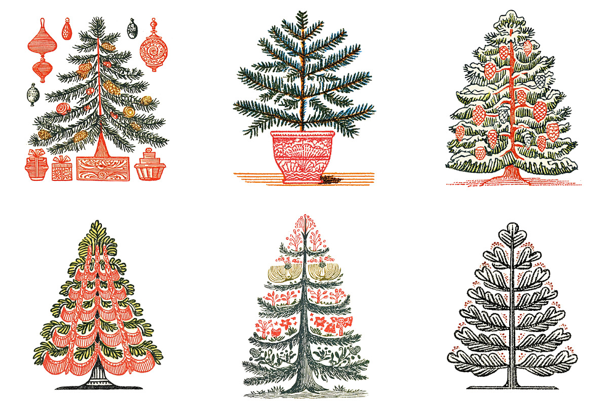 Christmas Tree Clipart Bundle, an Illustration by DreamArtGraphic (Photo 3 of 4)