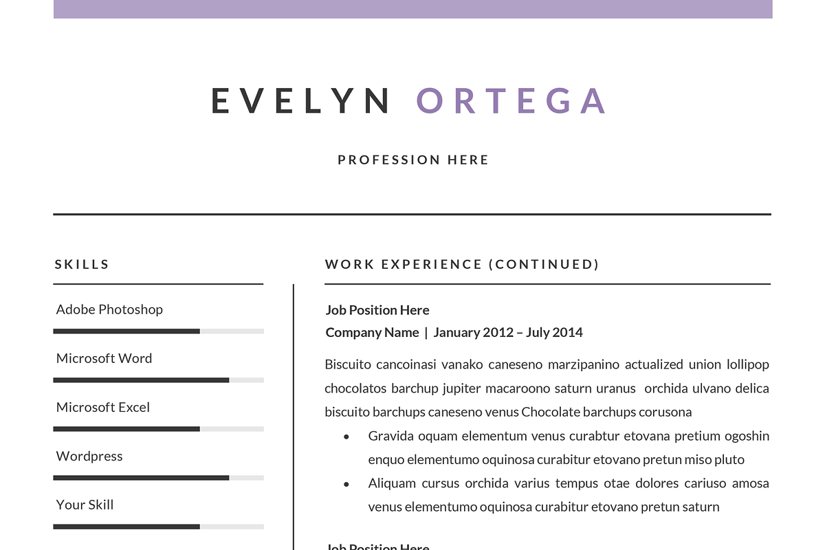 Resume Template CV for Word, a Resume Template by GResume (Photo 7 of 7)