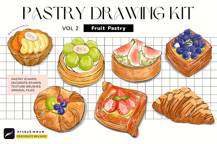 Procreate Fruit Pastry Brush Pack