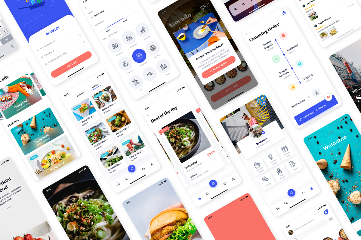 EAT ME - FOOD DELIVERY UI KIT, an UI Kit Template by Bymsmof (Photo 4 of 6)