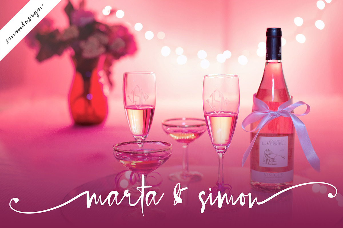 Blush Pink Handwritten Script Font preview 4