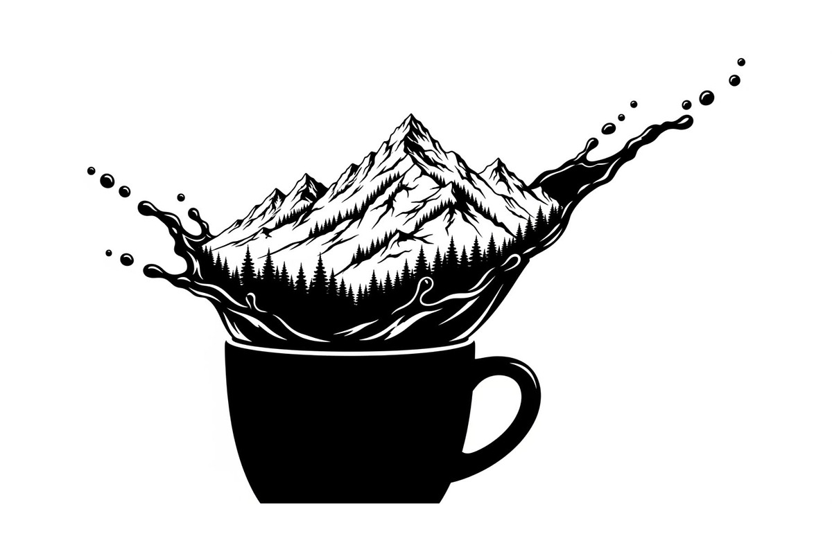 Mountain Coffee Cup Bundle, an Object Illustration by yasushie (Photo 18 of 31)